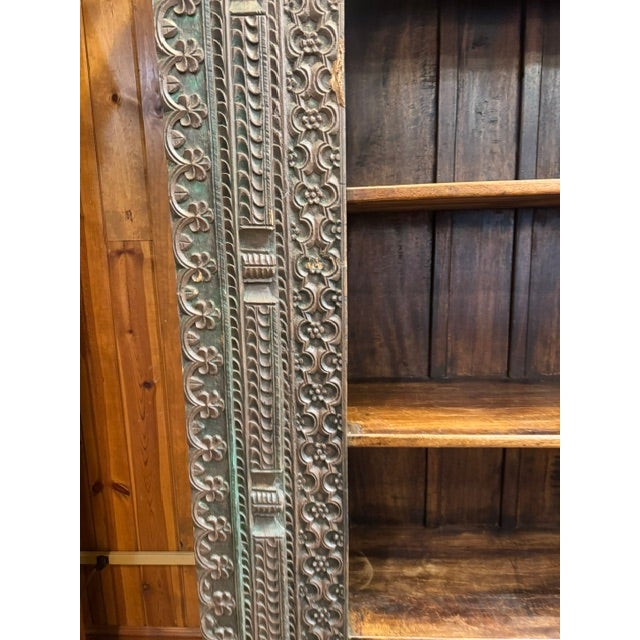 Mid 19th Century XL Indian Carved Wood Bookcase For Sale In Philadelphia - Image 6 of 13
