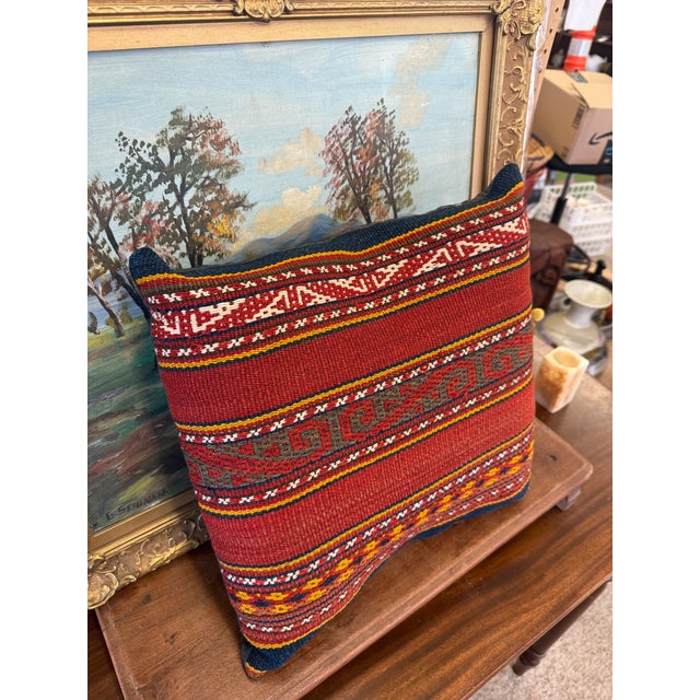 Traditional Vintage Traditional Woven Mini Pillow Charactestic of Folk and Ethnic Textiles For Sale - Image 3 of 4