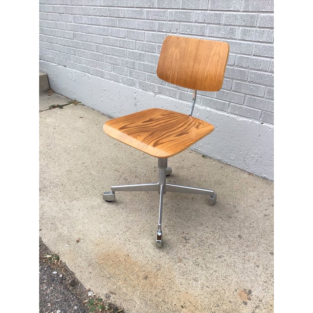 Labofa Office Chair by J. Rasmussen, Molded Plywood & Chrome, 1955 For Sale - Image 4 of 12
