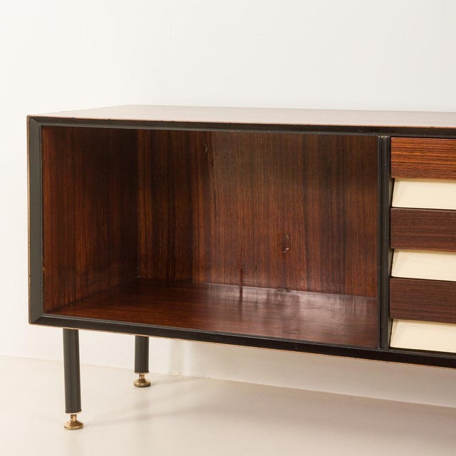Mid-Century Italian Rosewood Low Sideboard, 1960s For Sale - Image 15 of 18