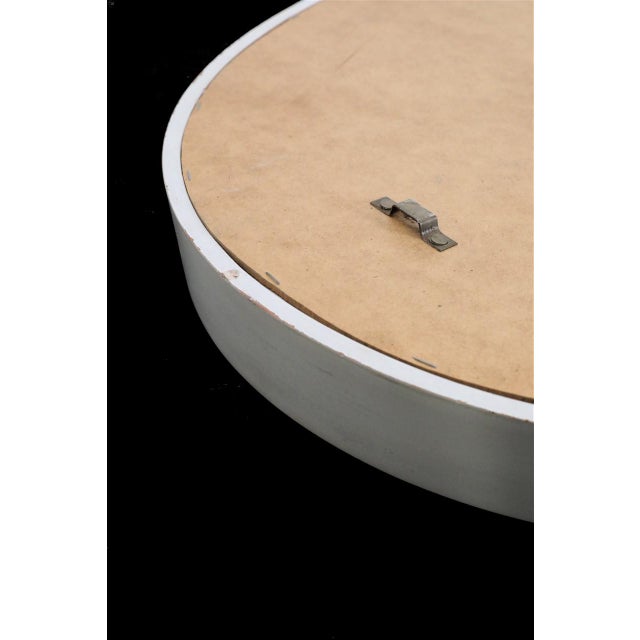 Glass Large Mid-Century Space Age Oval Wall Mirror, 1970s For Sale - Image 7 of 8