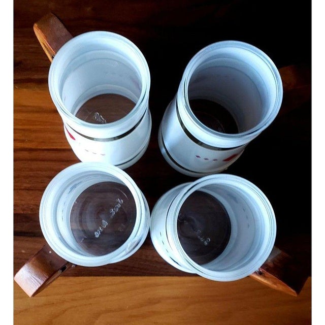 Vintage Playing Card Mugs Wooden Handles - Set of 4 For Sale In Los Angeles - Image 6 of 8