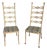 1970s Pair of Italian Gilded Gold Chairs With Zebra Print Cushions For Sale