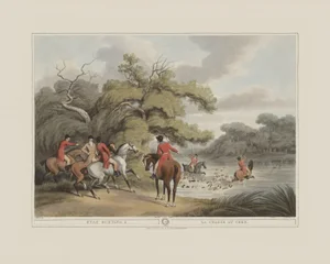 Stag Hunting 2- Giclee Print From British Field Sports