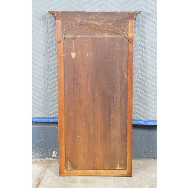 Wood Antique Federal Carved Mahogany Trumeau Pier Mantel Mirror For Sale - Image 7 of 12