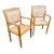 Vintage Asian Cane and Elm Chairs, a Pair For Sale