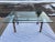 Wood Asian Influenced Glass Dining Table in Faux Bamboo Having Bronze Fretwork For Sale - Image 7 of 12