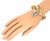 This is a vintage eye-catching bracelet, crafted from 14k yellow gold featuring a long flexibles curled hallow body of a...