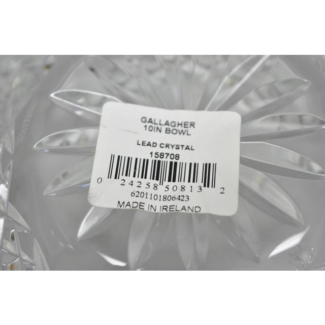Late 20th Century Waterford Cut Crystal Lead Glass 10" Centerpiece "Gallagher" Bowl For Sale - Image 9 of 11