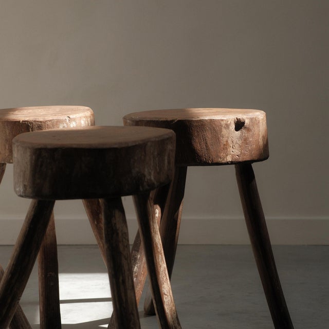 Brutalist Coffee Table with Stools, 1960s, Set of 5 For Sale - Image 9 of 14