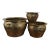 Vintage Chinese Hammered Brass Nesting Foo Dog Planters Jardinieres Cachepots- Set of 3 For Sale