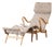 Set of Vintage Pernilla Lounge Chair and Ottoman by Bruno Mathsson for Dux, 1969 For Sale