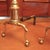 Pair of Antique American Cannon Ball Top Brass Andirons For Sale - Image 6 of 12