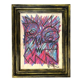 Signed Original Wayne Cunningham Abstract Figure Modern Art For Sale