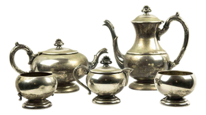 20th Century Italian Silver Tea Service Set, Europe