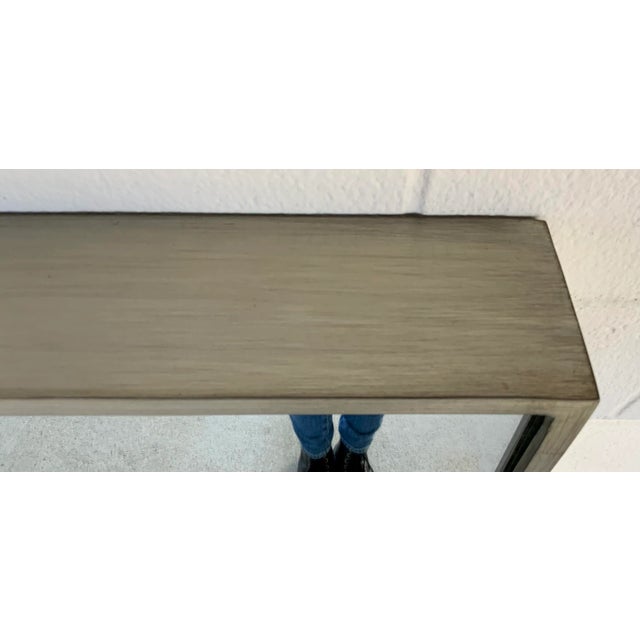 Modern Baker Modern Silver Finished Mirrored Headboard For Sale - Image 3 of 7