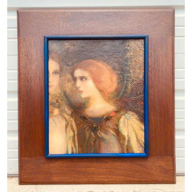 Early 20th Century Oil on Canvas Renaissance Revival Portrait of a Lady For Sale - Image 10 of 10