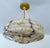 Metal Art Deco Pendant Light in Amber Marble Glass, 1930s For Sale - Image 7 of 18