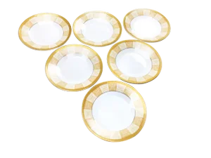 Vintage Casati Porcelain Coasters/Saucers - Set of 6