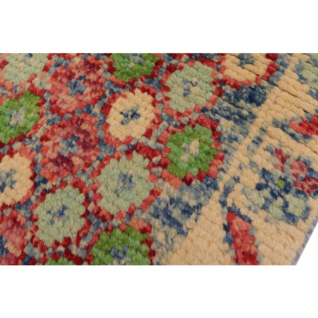 Textile Shabby Chic Balochi Red/Beige Wool Rug - 4'0''x5'11'' For Sale - Image 7 of 11