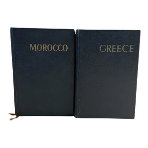 1960s Hachette World Guides Morocco and Greece Books - Set of 2
