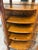 Victorian Quarter-Sawn Tiger Oak Curved Glass Curio, Antique For Sale - Image 9 of 12