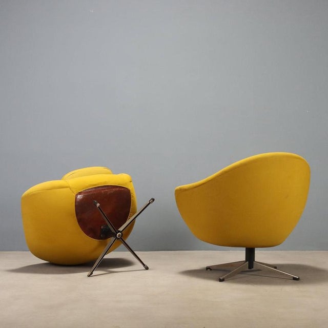Swivel Armchairs by Carl Eric Klote for Overman MFG, Set of 2 For Sale - Image 10 of 11