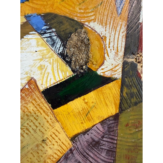 Alena Kalen Modern Geometric Original Abstract Oil Painting Cubist Reverie” Coa For Sale - Image 4 of 9