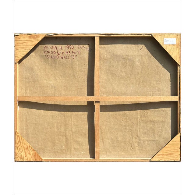 Abstract Richard Olsen Studio Wall #3 Oil/Linen Abstract Painting For Sale - Image 3 of 4