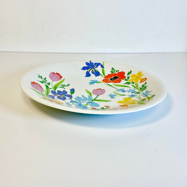 1970s Vintage Heinrich & Co German Boho Chic Hollywood Regency Flora Platter For Sale - Image 14 of 15