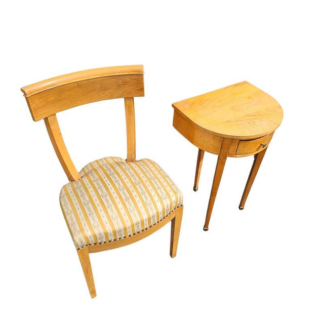 Biedermeier Cherrywood Chairs and Side Tables, Set of 4 For Sale - Image 6 of 18