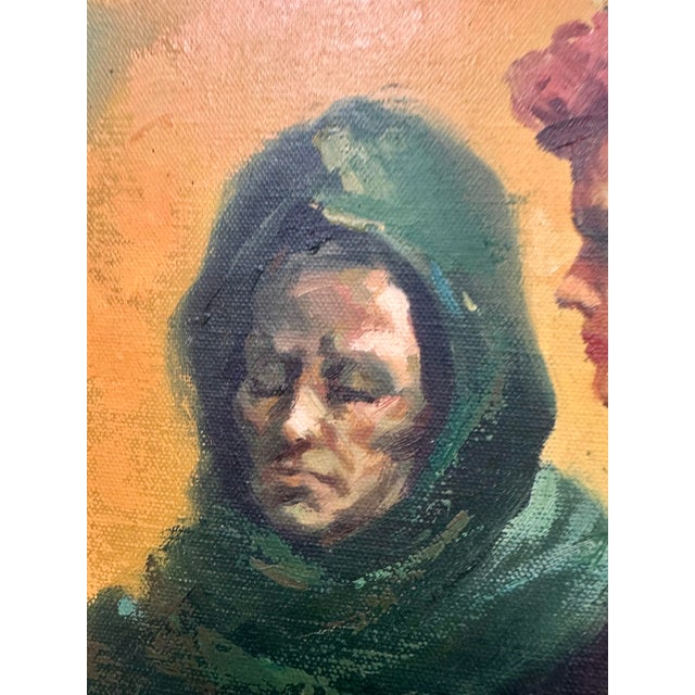 Portuguese Lighthouse Village Scene by J. Adamos, Mid-Century Oil on Canvas For Sale In West Palm - Image 6 of 8