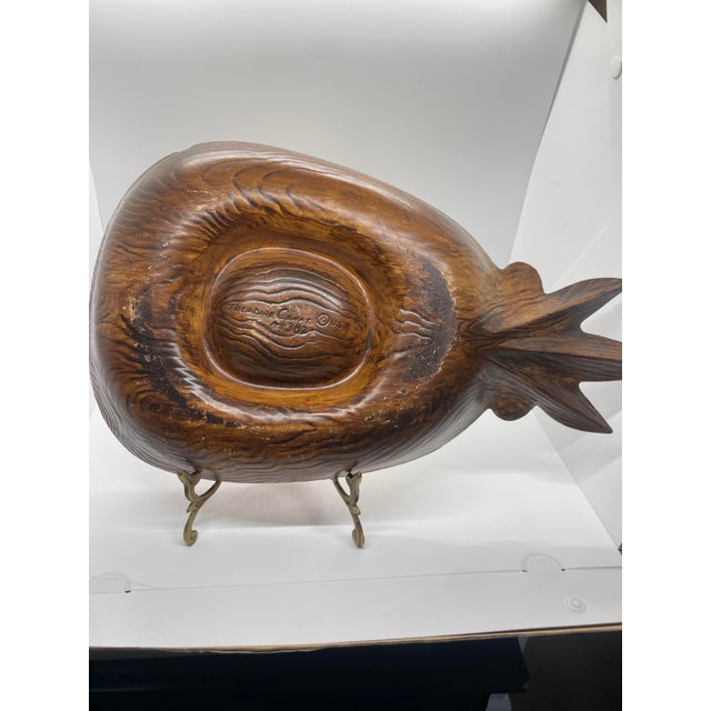 1960s 1960s Treasure Craft Usa No 382 Pineapple Dip Dish Serving Tray For Sale - Image 5 of 6