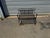 Mid 20th Century Vintage Woodard Style Wrought Iron Mesh Patio Bench For Sale - Image 5 of 12