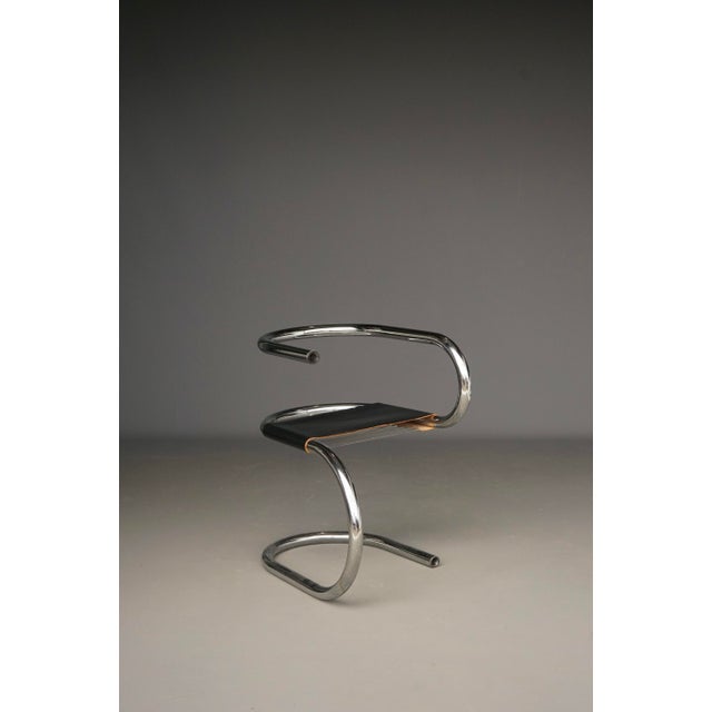 Mid-Century Modern Tubular Side Chair by Wim van den Bergh, 1980s For Sale - Image 3 of 14