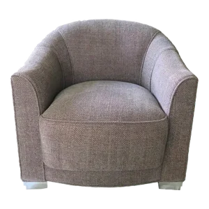 J. Robert Scott "Queen Mary" Club Chair in Lavender With Stainless Steel Legs