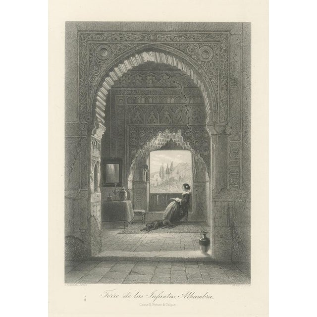 Carl Werner, Tower of the Princesses, Alhambra, After C. Werner, 1878, Engraving For Sale - Image 9 of 9