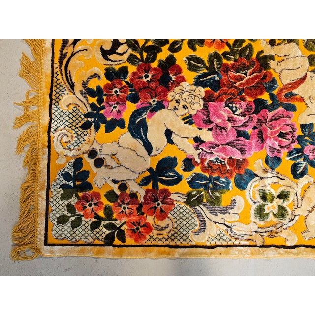 1950s Vintage Rugs in Printed Velvet, 1950s, Set of 3 For Sale - Image 5 of 10