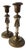 Antique French Candlesticks in White Marble and Chased Gilt Bronze, 1700s, Set of 2 For Sale