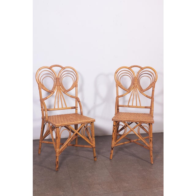 Rattan Chairs from Vivai del Sud, Italy, 1970s, Set of 2, in Very Good conditions. Designed 1970 to 1979 I have official...