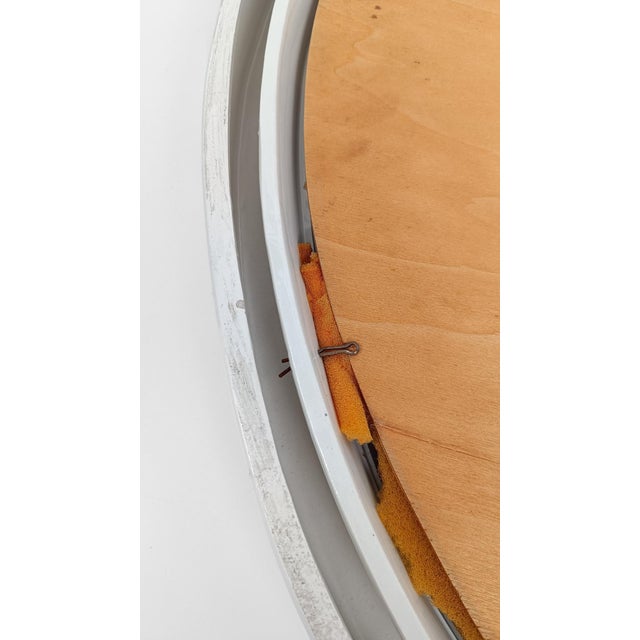 Pink Italian Oval Mirror with Regency Decoration, 1950s For Sale - Image 8 of 18