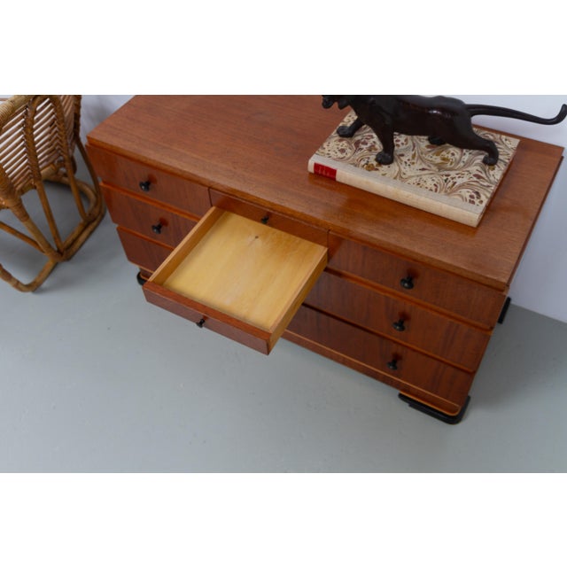 Art Deco Danish Low Mahogany Dresser, 1930s For Sale - Image 16 of 18