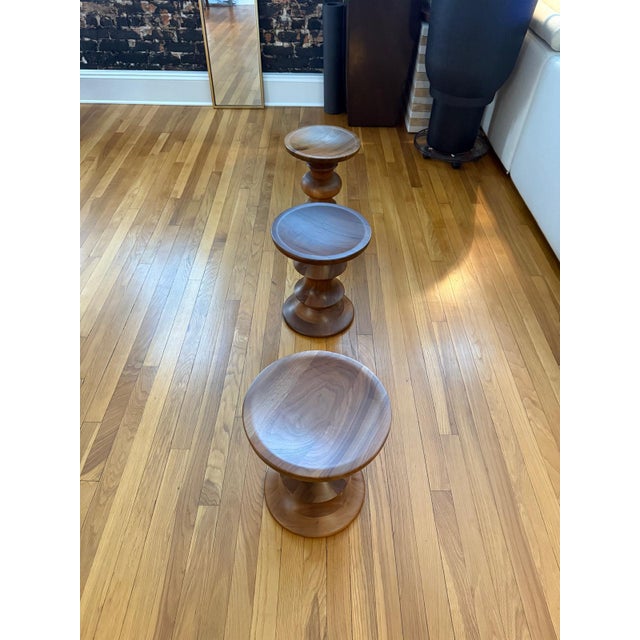 American Eames Turned Stools for Herman Miller — Complete Set of Three For Sale - Image 3 of 16