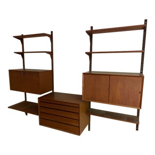 Poul Cadovius Cado 3 Bay Wall Unit For Sale