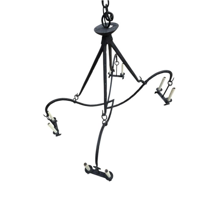 Gothic Dennis & Leen 8-Light Gothic Iron Chandelier For Sale - Image 3 of 9