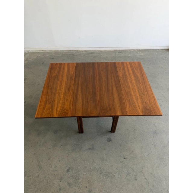 Wood 1960s Walnut Drop Leaf Dining Table by American of Martinsville, Attributed For Sale - Image 7 of 18