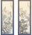 Heisei Era Japanese Monochrome Landscape Printed Scroll - A Pair For Sale - Image 16 of 18