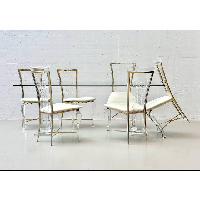 Vintage Table and Chairs by Fabianart for Vereinigte Werkstätten, 1980s, Set of 7, in Very Good conditions. Designed 1980...