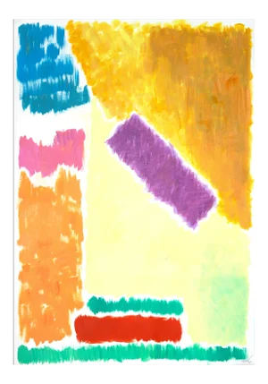 2020 Abstract Geometric Landscape Acrylic Painting by Natalia Roman