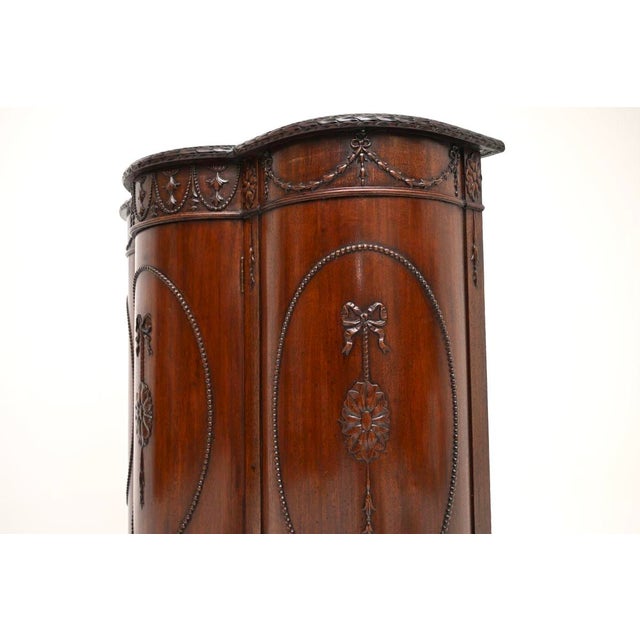 Antique Georgian Adam Style Bow Front Cabinet, 1790 For Sale - Image 12 of 14